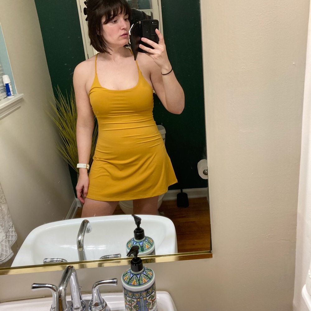 COPY - HALARA golden rod in my feels dress